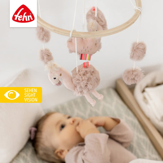Mobile en bois flamant rose – Ø 22 cm
