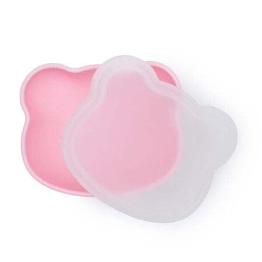 Tazón de silicona rosa en polvo