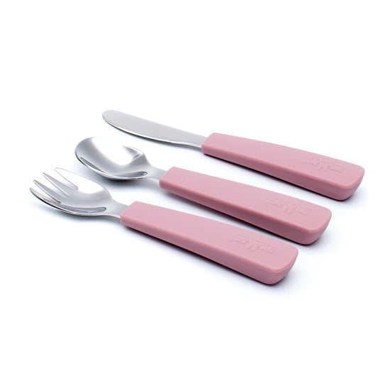 Juego de cubiertos para niños rosados polvorientos