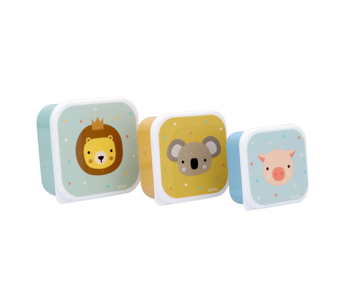 3 boites dejeuner animal friends