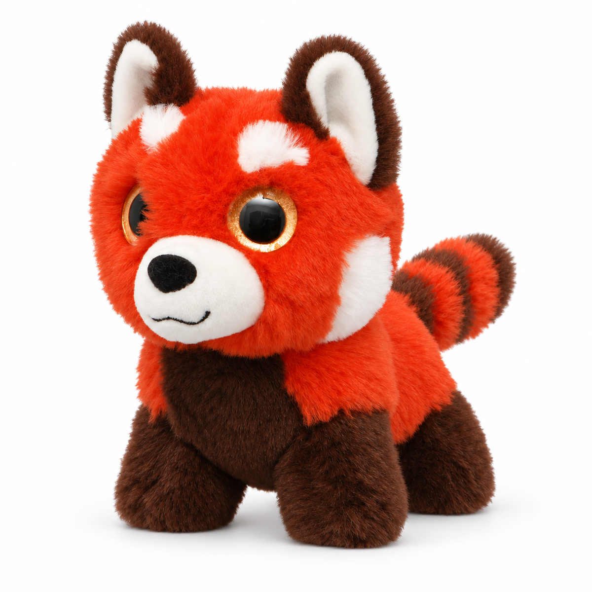 Orbys peluche grand œil panda roux