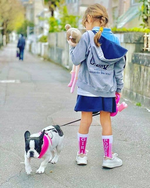 Chaussettes Enfant Girl Power - Rose