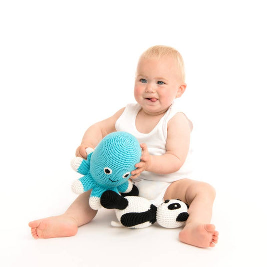 Peluche XL en Crochet - Panda noir
