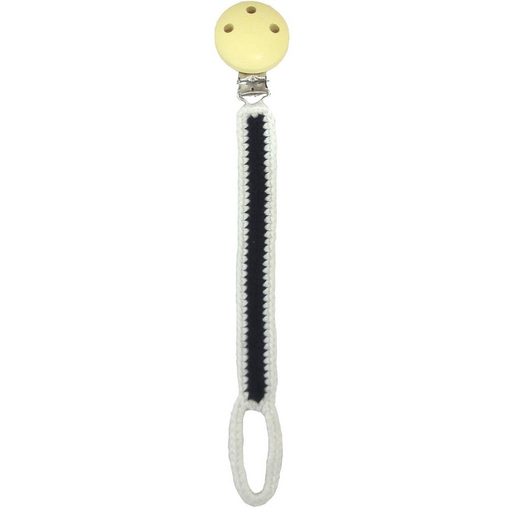 Attache-tétine au Crochet - Noir/Blanc
