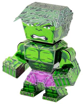 MetalEarth LEGENDS: AVENGERS/HULK, maquette 3D en métal avec 1 feuille multicolorée, sur carte 12x17cm, 14+