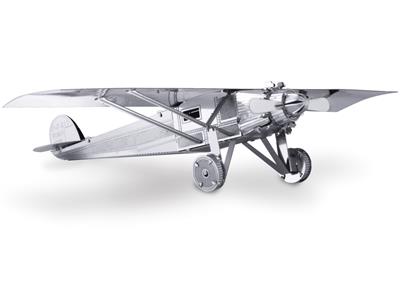 MetalEarth Aviation: SPIRIT OF SAINT LOUIS 12.2x9x2.4cm, maquette 3D en métal avec 1 feuille, sur carte 12x17cm, 14+