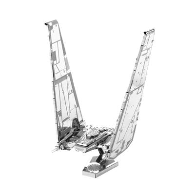 MetalEarth: STAR WARS (EP7) KYLO REN'S COMMAND SHUTTLE 5.08x8.89x10.16cm, maquette 3D en métal avec 2 feuilles, sur carte 12x17cm, 14+