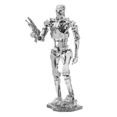 MetalEarth: ICONX - TERMINATOR T-800 7,2x7,5x19,5cm, maquette 3D en métal avec 2 feuilles, en boîte 13,5x22x2cm, 14+