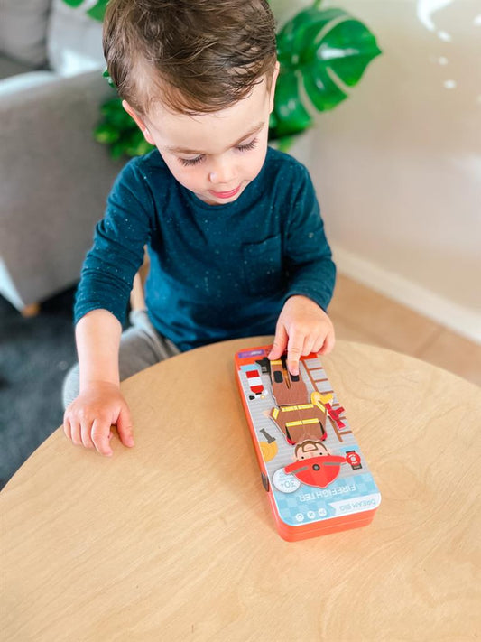 Boîte De Puzzle Magnétique - Pompier