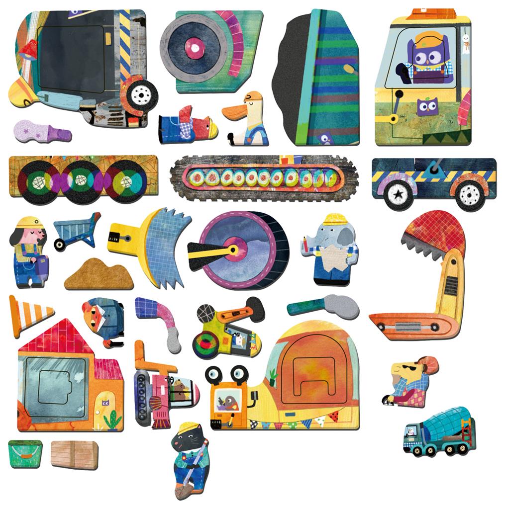 Boîte De Puzzle Magnétique - Camions