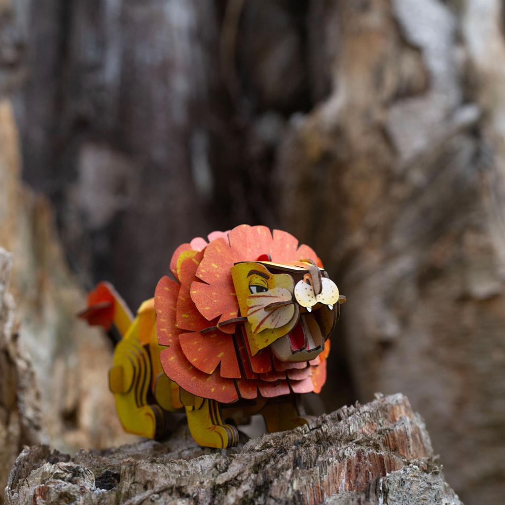 Puzzle 3D Construction - Lion