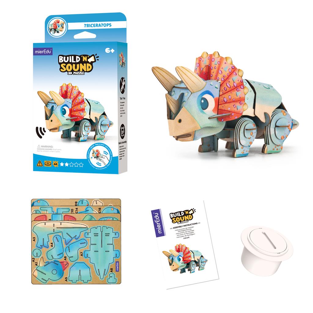 Puzzle 3D Construction - Triceratops