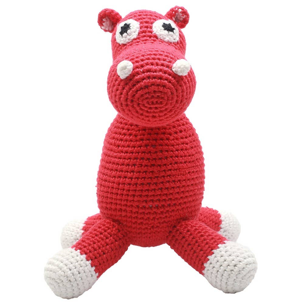Peluche en Crochet - Hippopotame rouge