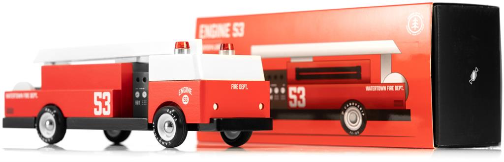 Voiture en Bois Candycar World - Camion de Pompier