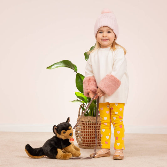 Peluche chiot berger allemand assis