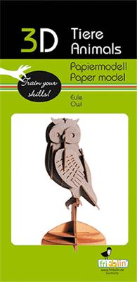 Modèle En Papier 3D - Hibou – vue produit 3