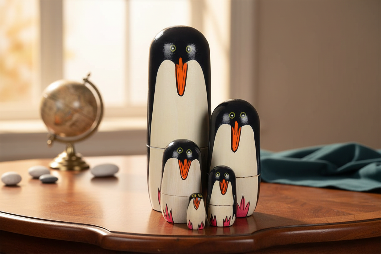 Poupée Russe Pingouin