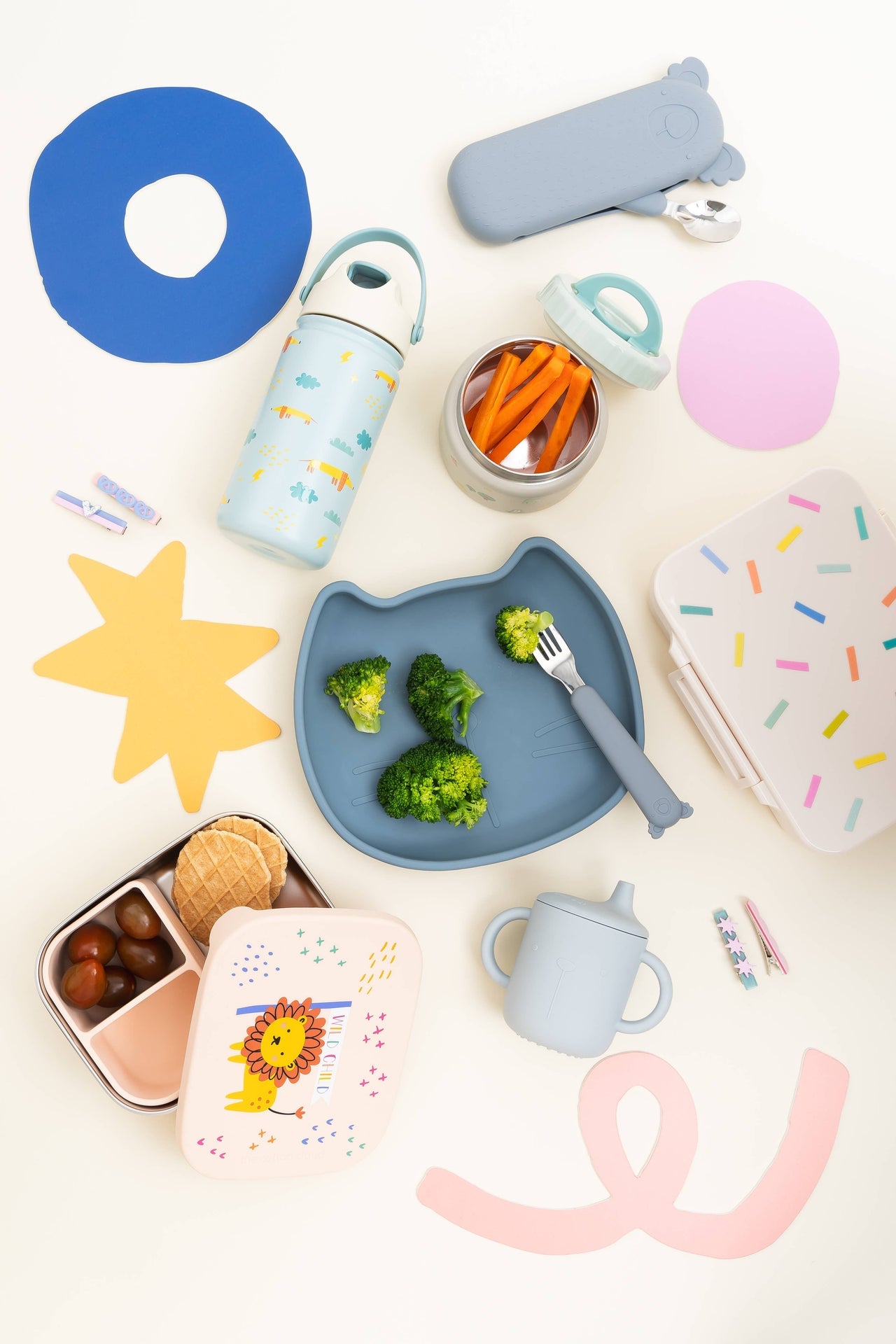 Boîte à Lunch en Acier Inoxydable avec compartiments pour enfants Origami