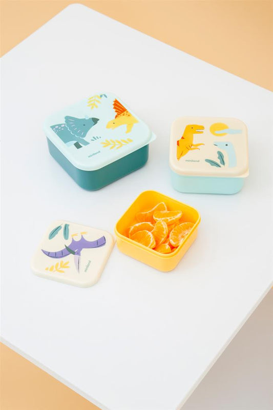Miniland Snackbox – 3 Boîtes à Lunch Dinosaures