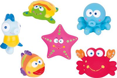 Waterworld: ASPERGEUR animaux de la mer 8-8,5cm, en présentoir, 2+