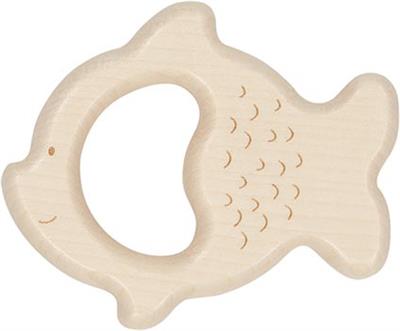 Goki Baby Hochet: POISSON L9,3cm, bois de hêtre