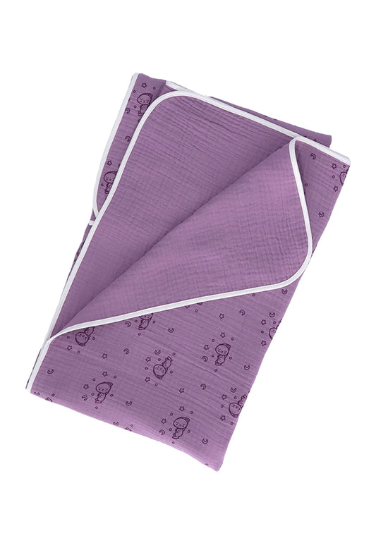 Couverture bébé Lapin endormi en mousseline - 120 x 120 cm – vue 2