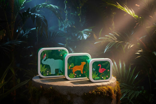 Boîtes à goûter Animaux de la Jungle - Set de 3