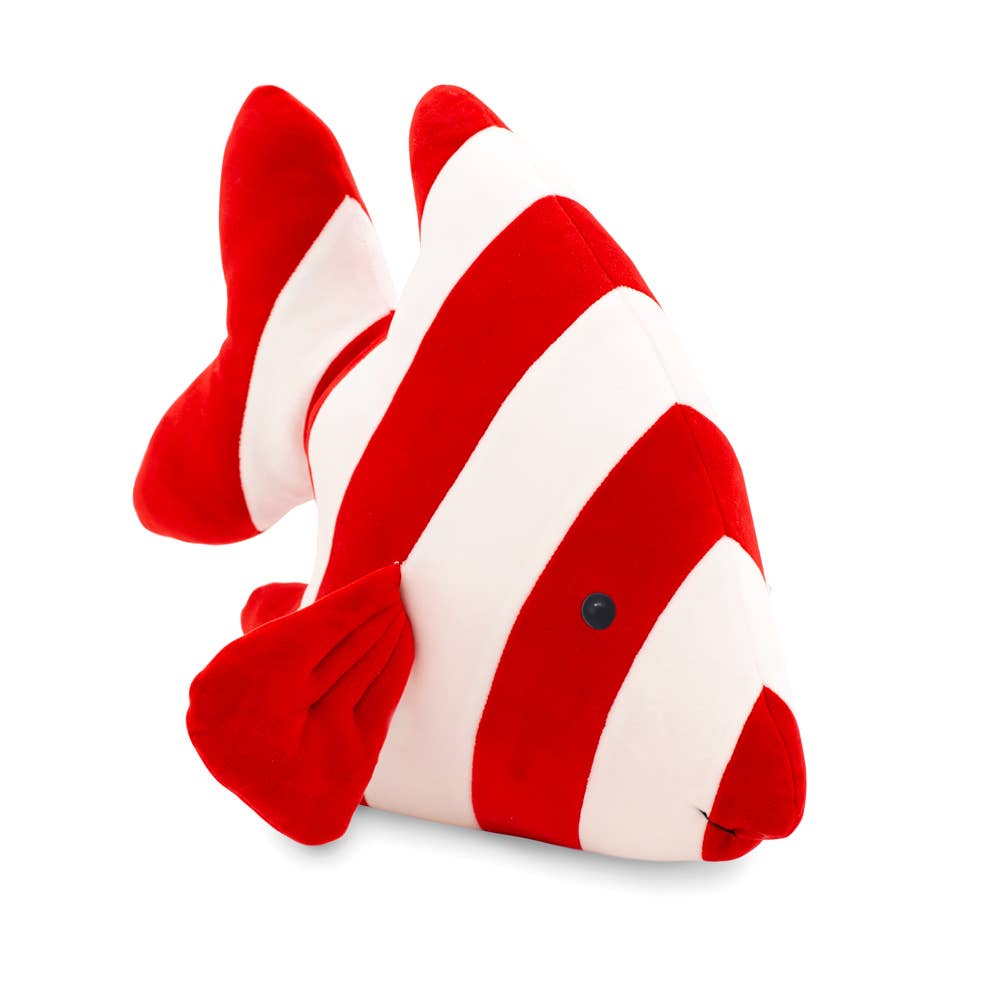Peluches pour enfants poisson rayé rouge 40 cm