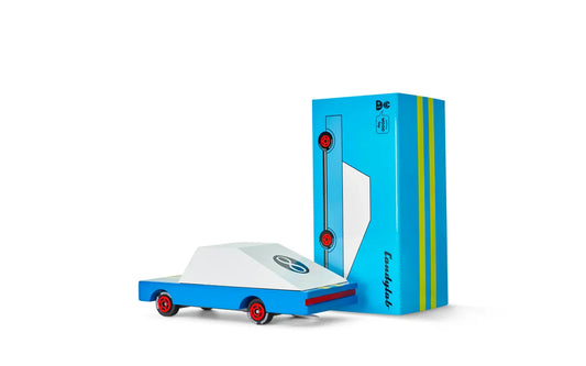 Voiture en Bois Candycar World - Racer Bleu #8 – vue produit 2