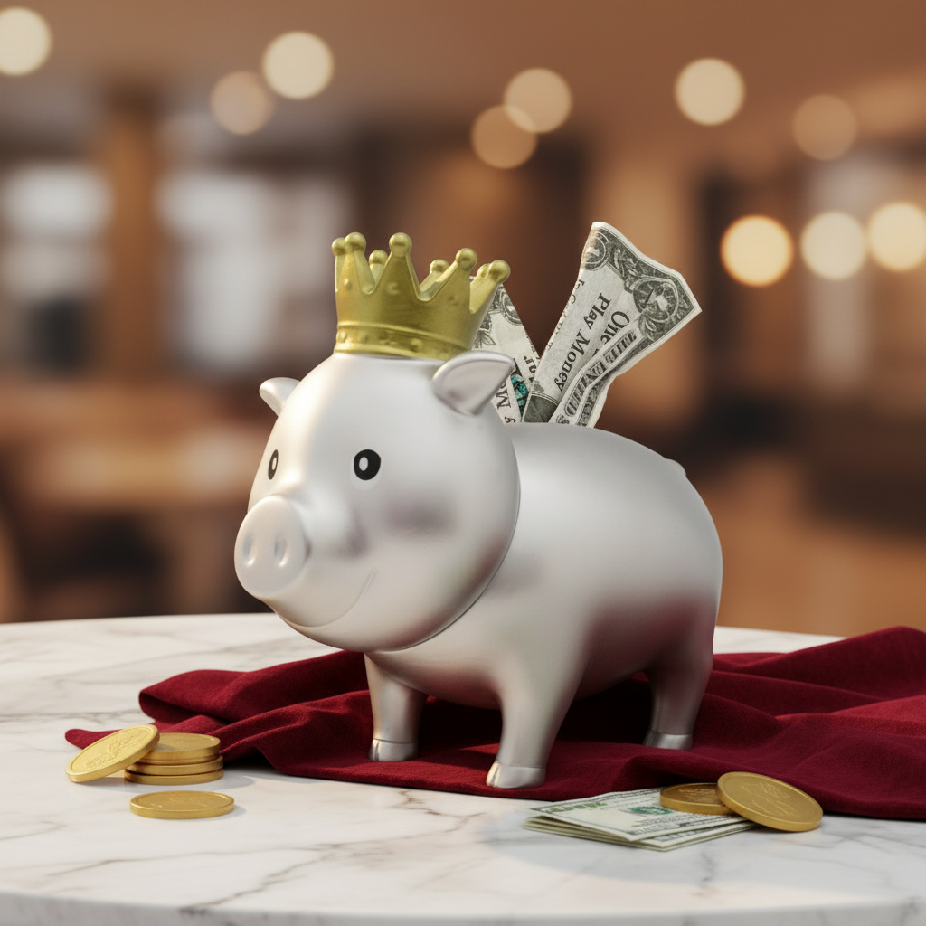 Cochon Argenté Couronne