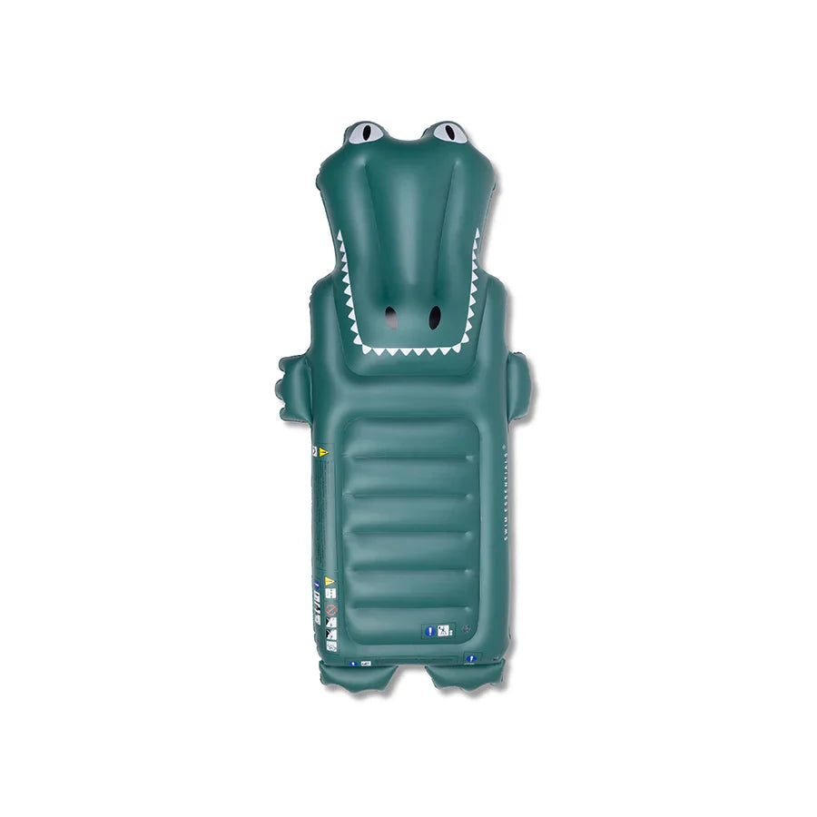 Matelas gonflable de luxe Crocodile vert