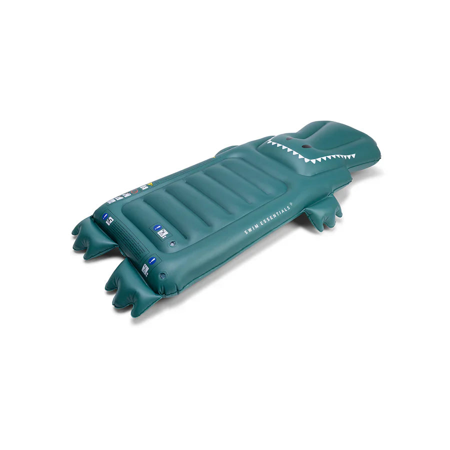 Matelas gonflable de luxe Crocodile vert
