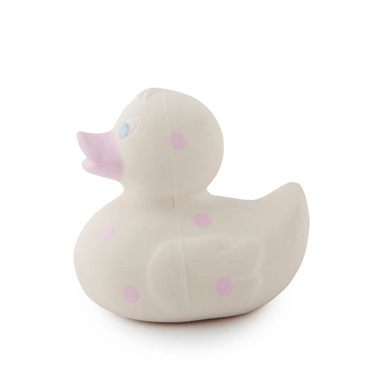 Elvis le Canard Pois Roses – Jouet de bain et dentition bébé – vue produit 2