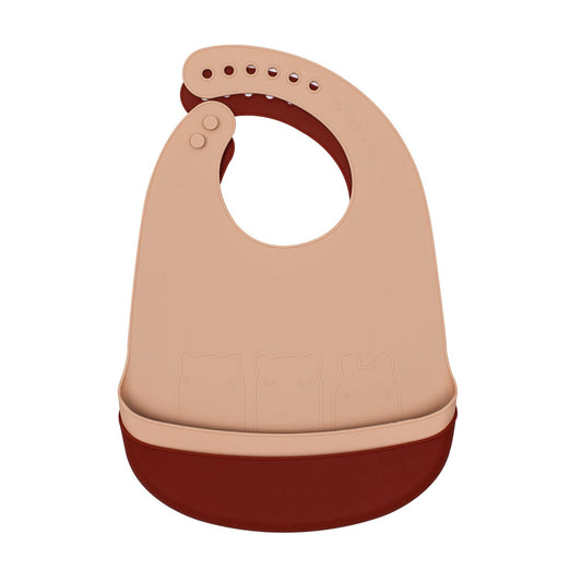 Veel 2 roest- en beige slabbetjes