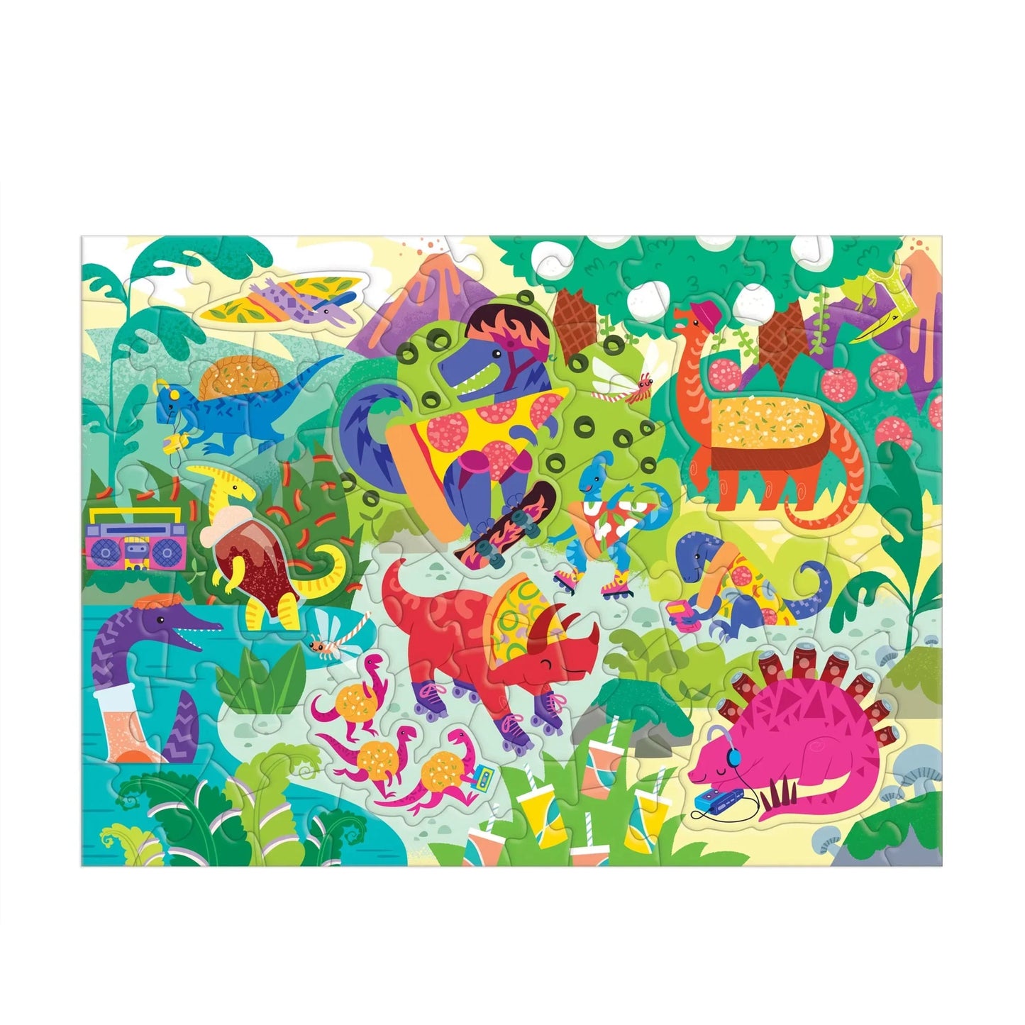 pizzasaurus 60 piece scratch sniff puzzle mudpuppy