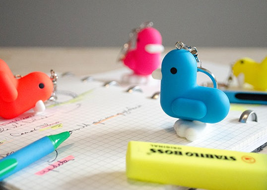Porte-clés Canard Bleu Fluo