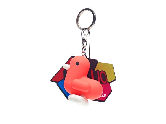 Porte-clés Canard Rouge Fluo