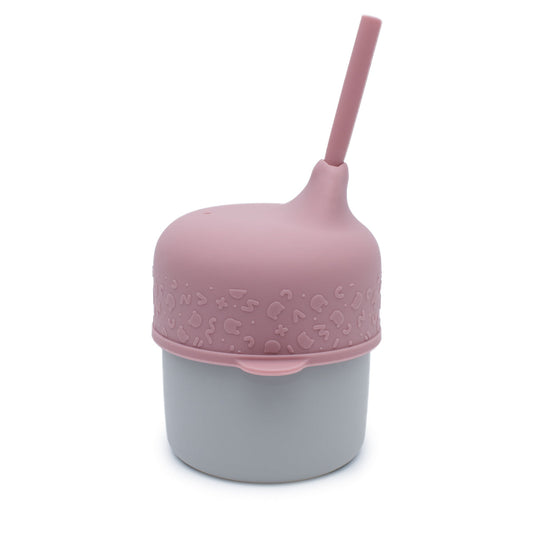 Tapa y mini paja Dusty Pink