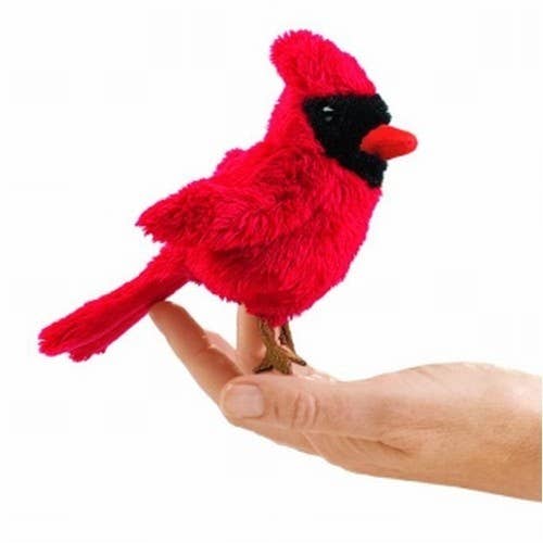Marionnette à main Mini Cardinal Bird 2743/ Mini Cardinal Folkmanis réaliste