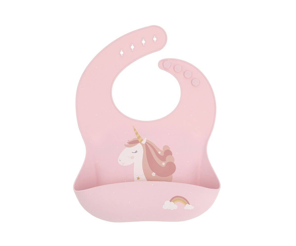 Bavoir en silicone Licorne Magique