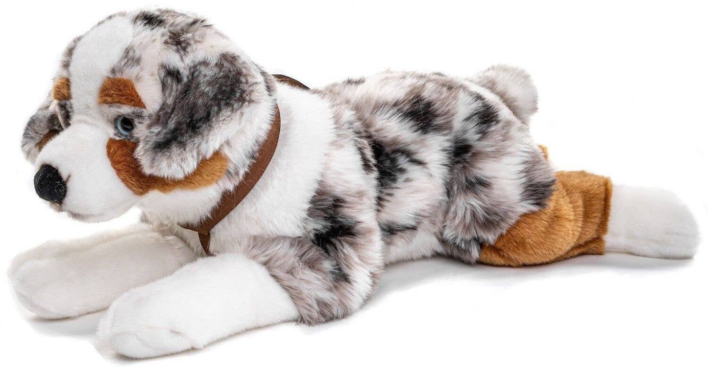 Peluche Berger australien allongé (avec harnais)