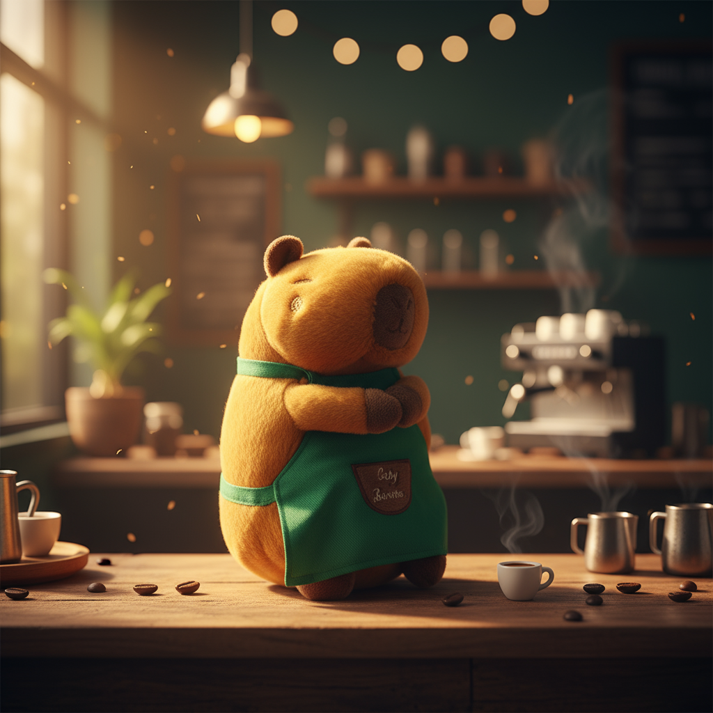 Peluche Capybara Barista - produit Joy Toy