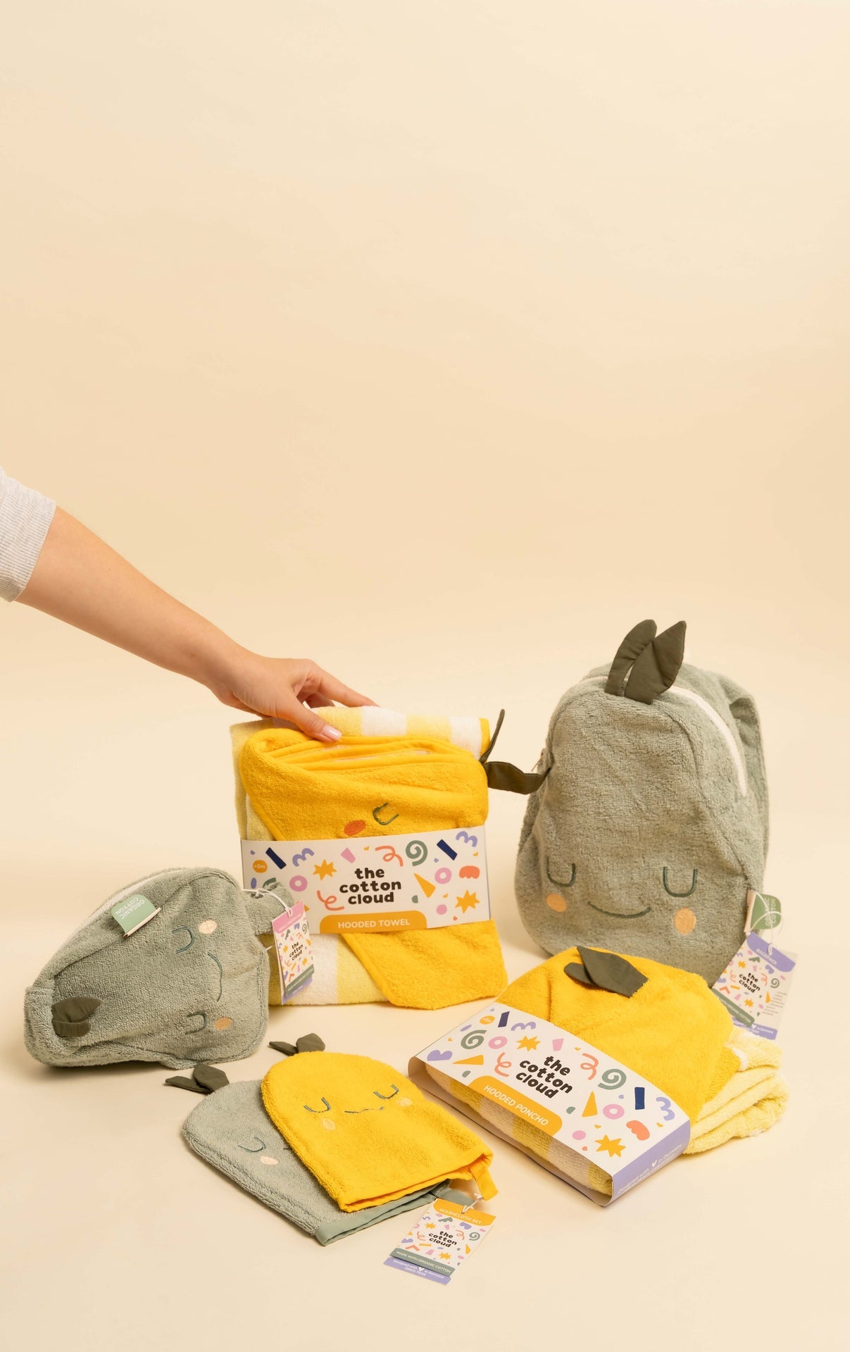 Ensemble de gants de toilette Citron/Poire