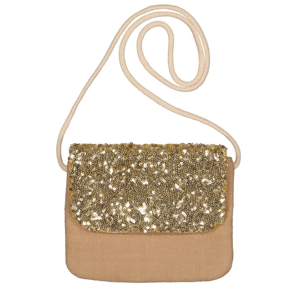 Sac à main à sequins dorés — photographie complémentaire 4, Luciole et Petit Pois