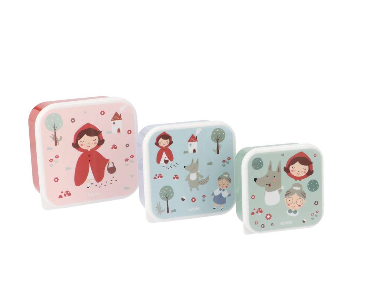 3 Boîtes Déjeuner Petit Chaperon Rouge