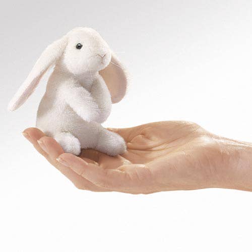 Marionnette à main Mini lapin à oreilles suspendues 2745/ Mini lapin à oreilles en forme de boucle Folkmanis réaliste