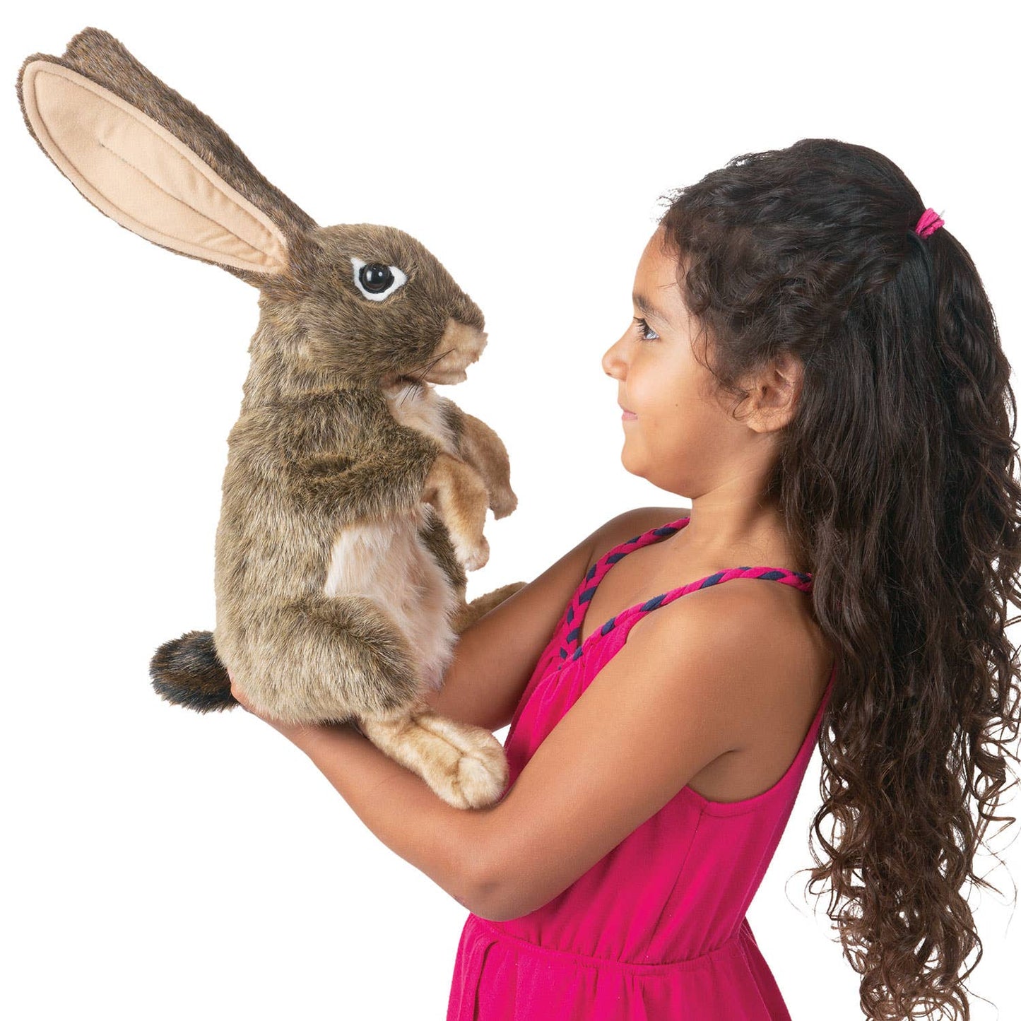 Marionnette à main Liève/Jack Rabbit 3200 Folkmanis réaliste