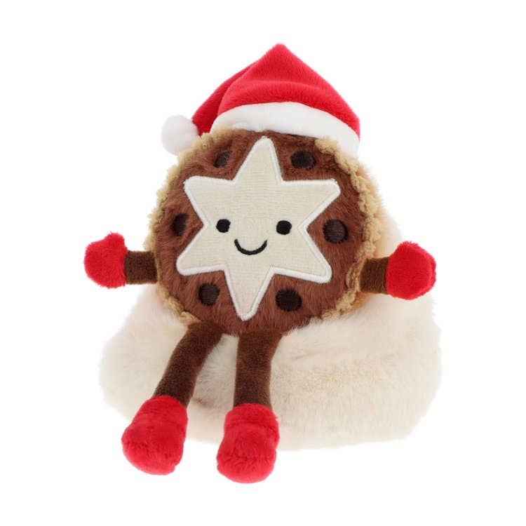 Peluche festive Keeleco Cosy Season 18 cm – Mince pie étoilée