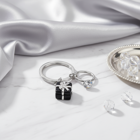 Porte clés Fiançailles Noir