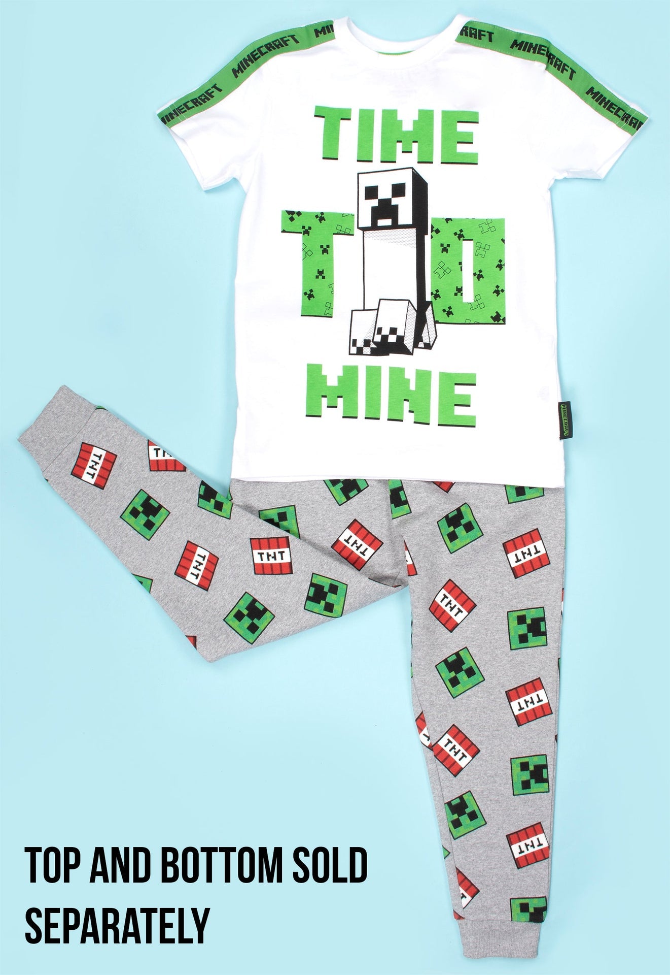Minecraft 'Time to Mine' T Shirt – blanc